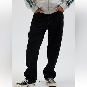 BDG Black Denim with Green Accents